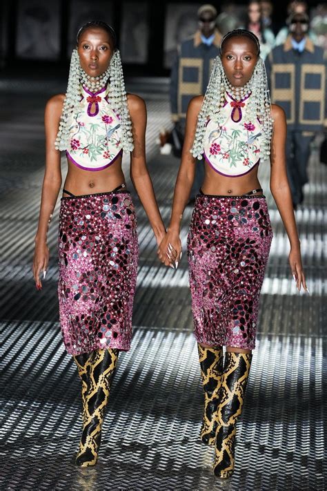 gucci twins runway.